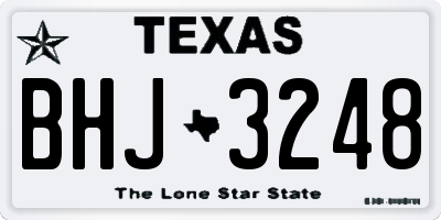 TX license plate BHJ3248