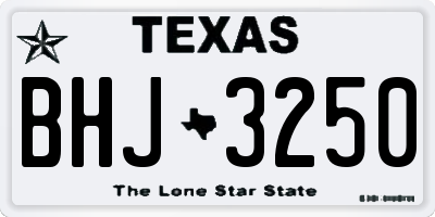 TX license plate BHJ3250