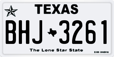 TX license plate BHJ3261