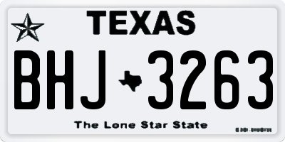 TX license plate BHJ3263