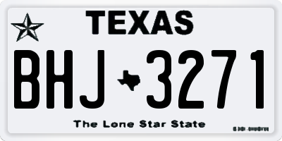 TX license plate BHJ3271