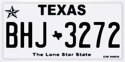 TX license plate BHJ3272