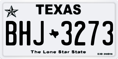 TX license plate BHJ3273