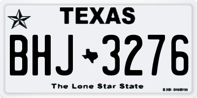 TX license plate BHJ3276