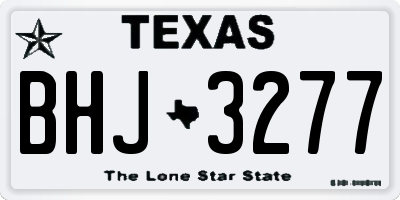 TX license plate BHJ3277