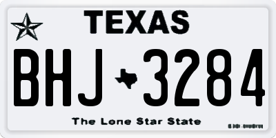 TX license plate BHJ3284