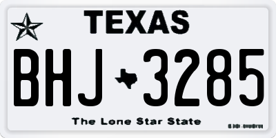 TX license plate BHJ3285