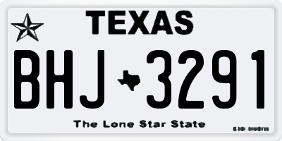 TX license plate BHJ3291