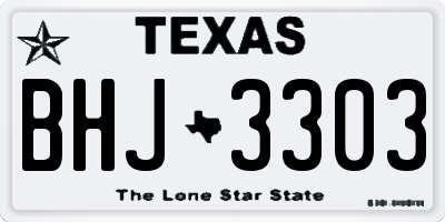 TX license plate BHJ3303