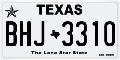 TX license plate BHJ3310
