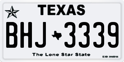 TX license plate BHJ3339
