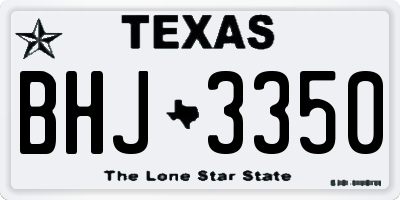 TX license plate BHJ3350