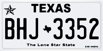 TX license plate BHJ3352