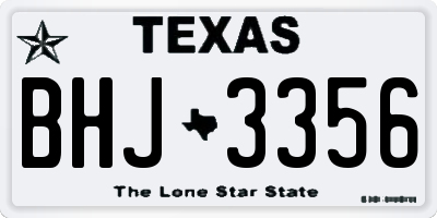 TX license plate BHJ3356