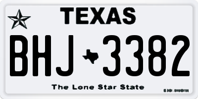 TX license plate BHJ3382
