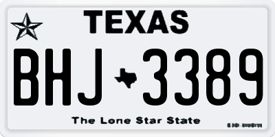 TX license plate BHJ3389