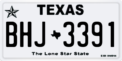 TX license plate BHJ3391