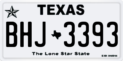 TX license plate BHJ3393