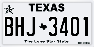 TX license plate BHJ3401