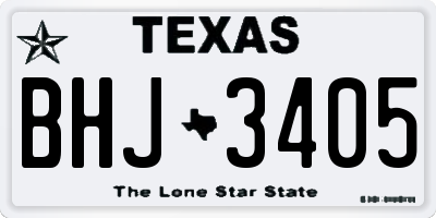 TX license plate BHJ3405