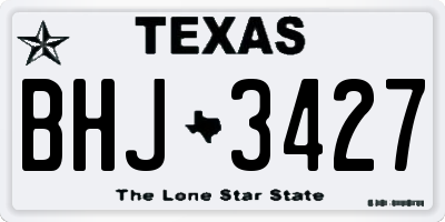 TX license plate BHJ3427