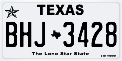 TX license plate BHJ3428