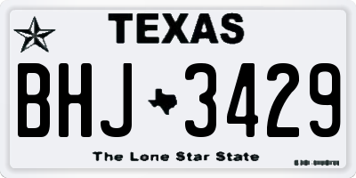 TX license plate BHJ3429