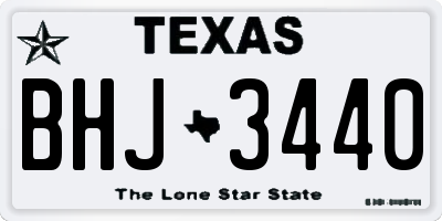 TX license plate BHJ3440