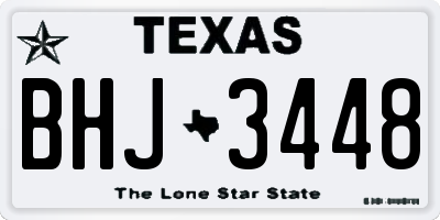 TX license plate BHJ3448