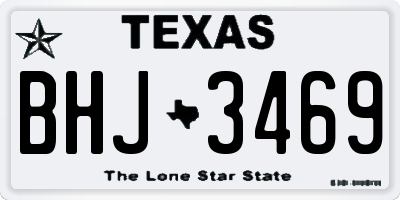 TX license plate BHJ3469