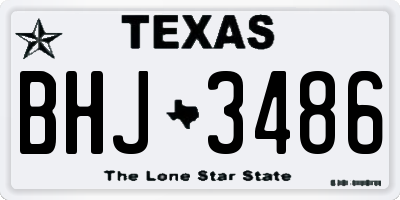 TX license plate BHJ3486