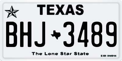 TX license plate BHJ3489