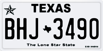 TX license plate BHJ3490