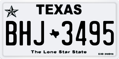 TX license plate BHJ3495