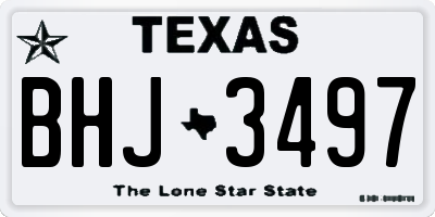 TX license plate BHJ3497