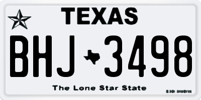 TX license plate BHJ3498