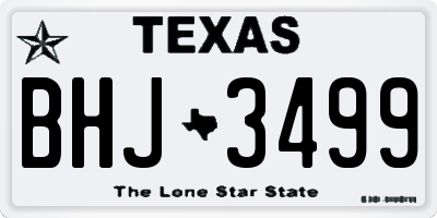 TX license plate BHJ3499