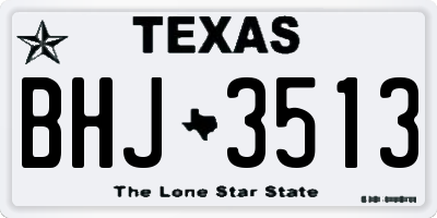 TX license plate BHJ3513
