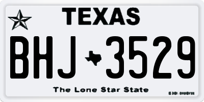 TX license plate BHJ3529