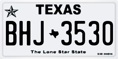 TX license plate BHJ3530