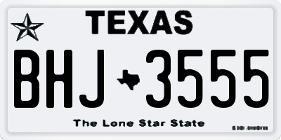 TX license plate BHJ3555