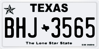 TX license plate BHJ3565