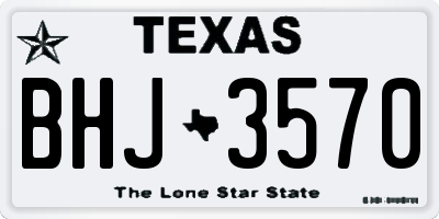TX license plate BHJ3570