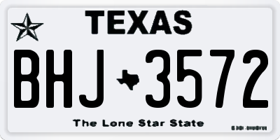 TX license plate BHJ3572