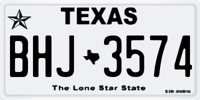 TX license plate BHJ3574