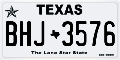 TX license plate BHJ3576