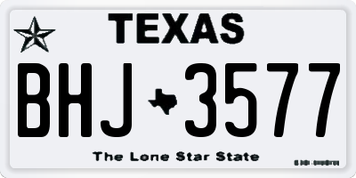 TX license plate BHJ3577