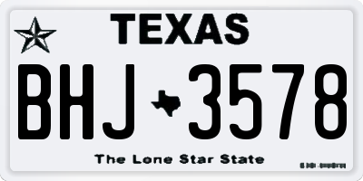 TX license plate BHJ3578