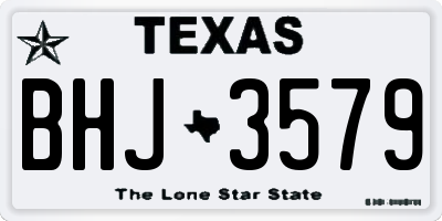TX license plate BHJ3579