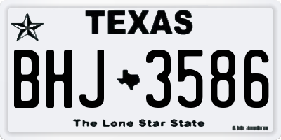 TX license plate BHJ3586
